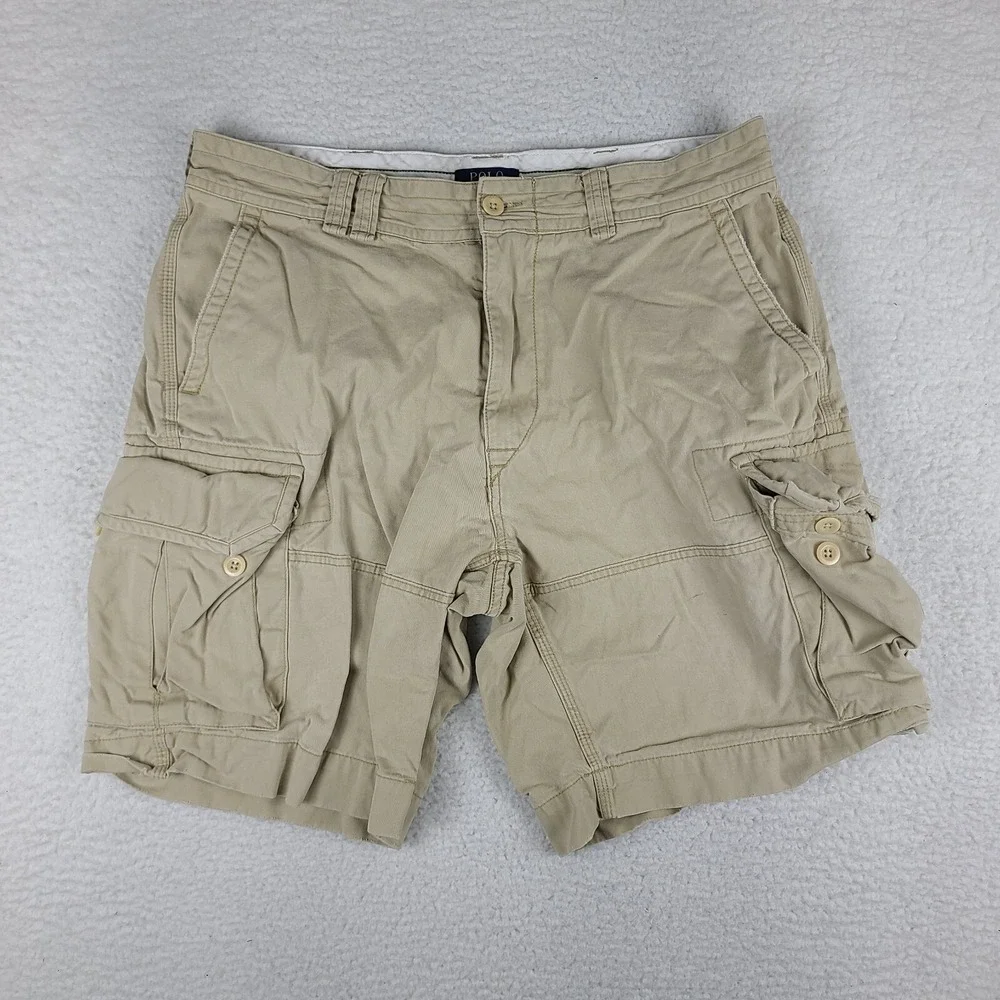 Polo Ralph Lauren Shorts Mens 36 Beige Tan Brown 9